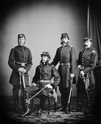 Union Brig. Gen. Samuel Wylie Crawford en staf, zomer 1862